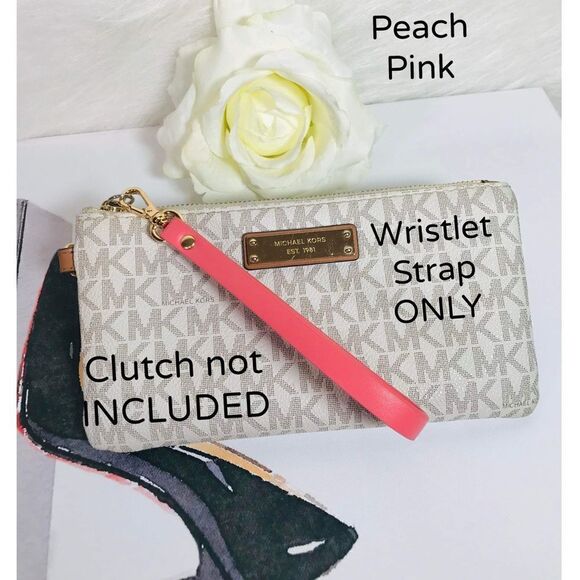 WRISTLET STRAP LEATHER PEACH PINK - Picture 3 of 6